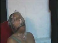 Slut got her mouth shut with duct tape by sadist